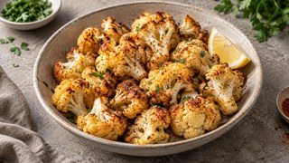 Cavolfiori dorati dall'aria frittata con curry, paprika e prezzemolo