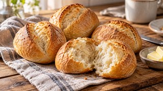 petits pains de cuisson croustillantes de l’Air Fryer avec inserts pour le petit déjeuner