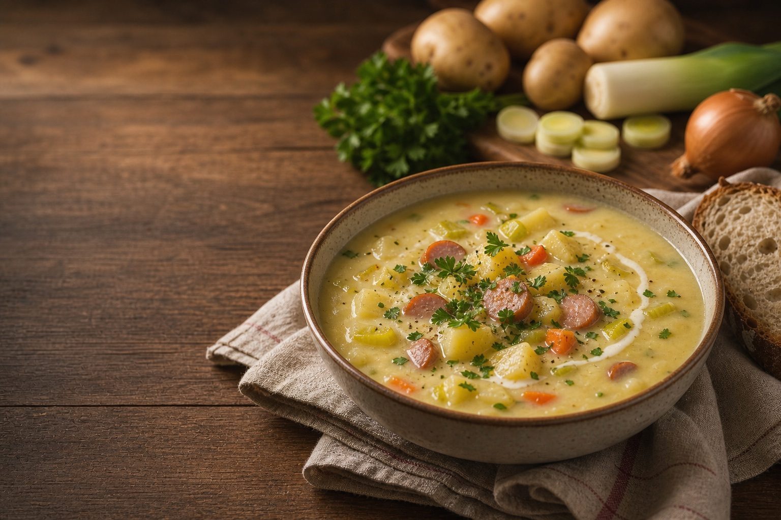 Kartoffelsuppe als beliebtes Gericht der deutschen Küche