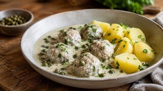 Königsberger Klopse hausgemacht serviert