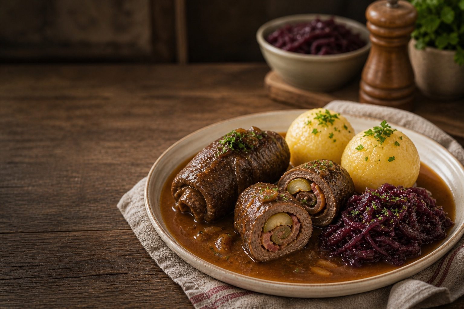 Rinderrouladen als beliebtes Gericht der deutschen Küche