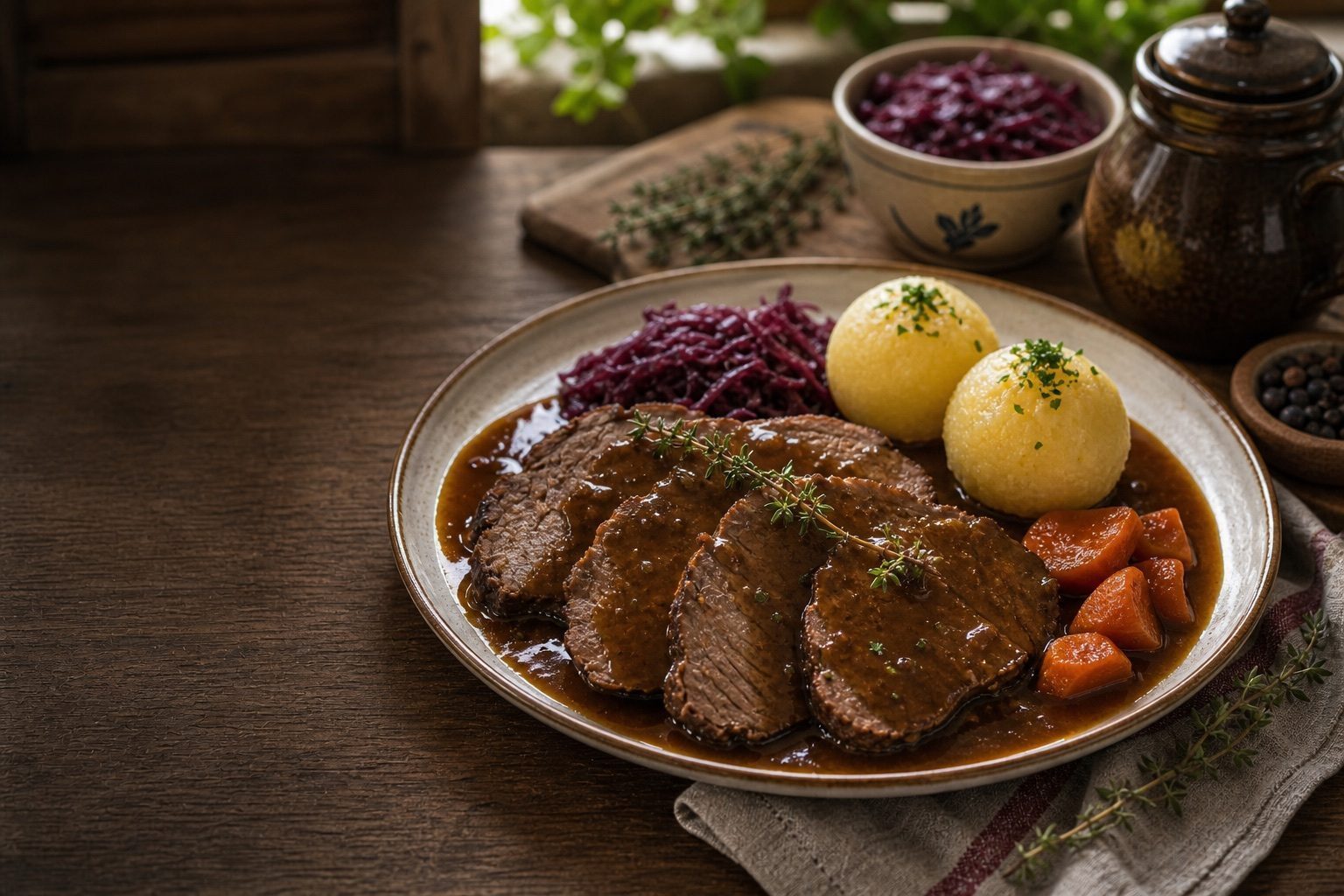 Sauerbraten als beliebtes Gericht der deutschen Küche