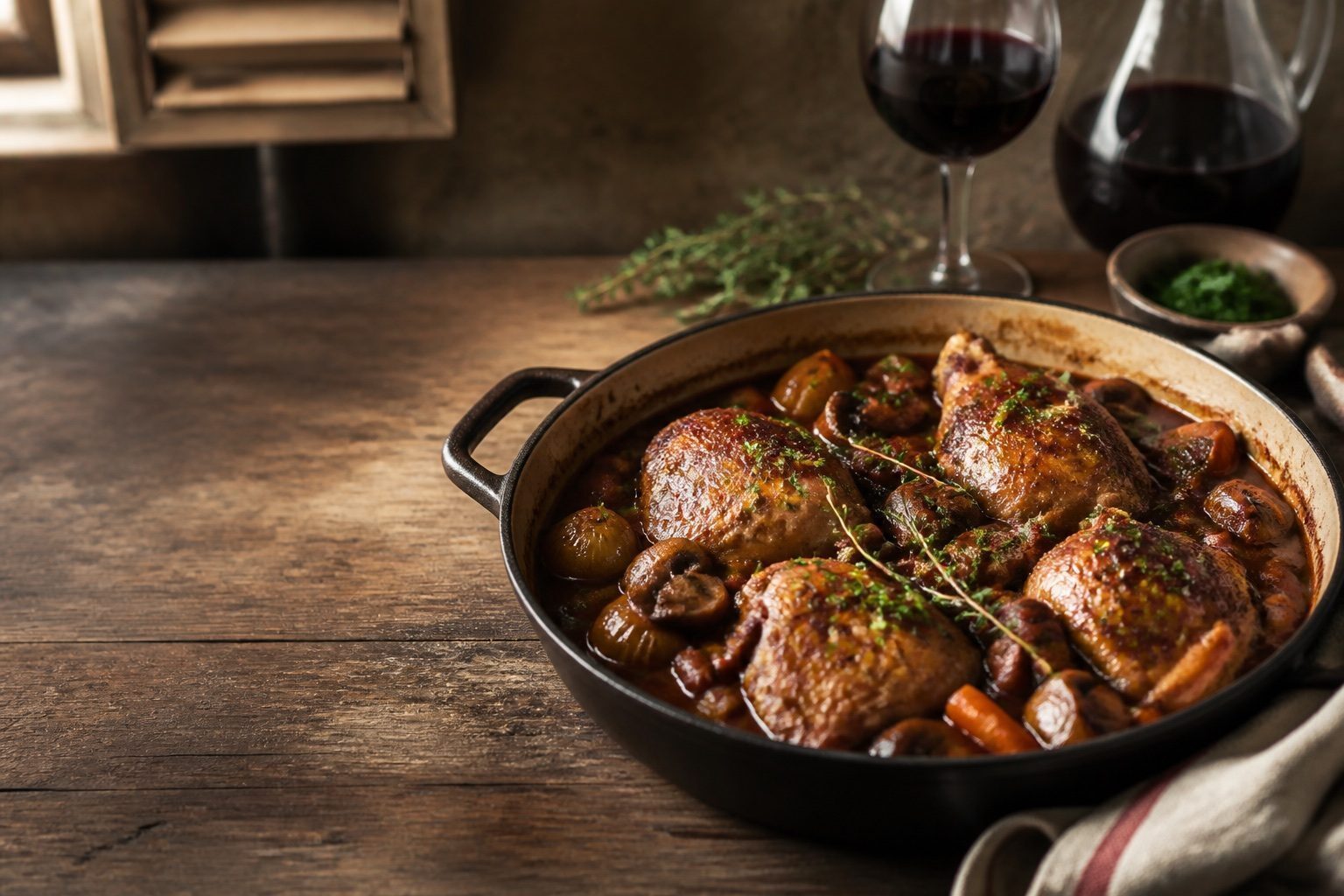 Coq au Vin als beliebtes Gericht der französischen Küche
