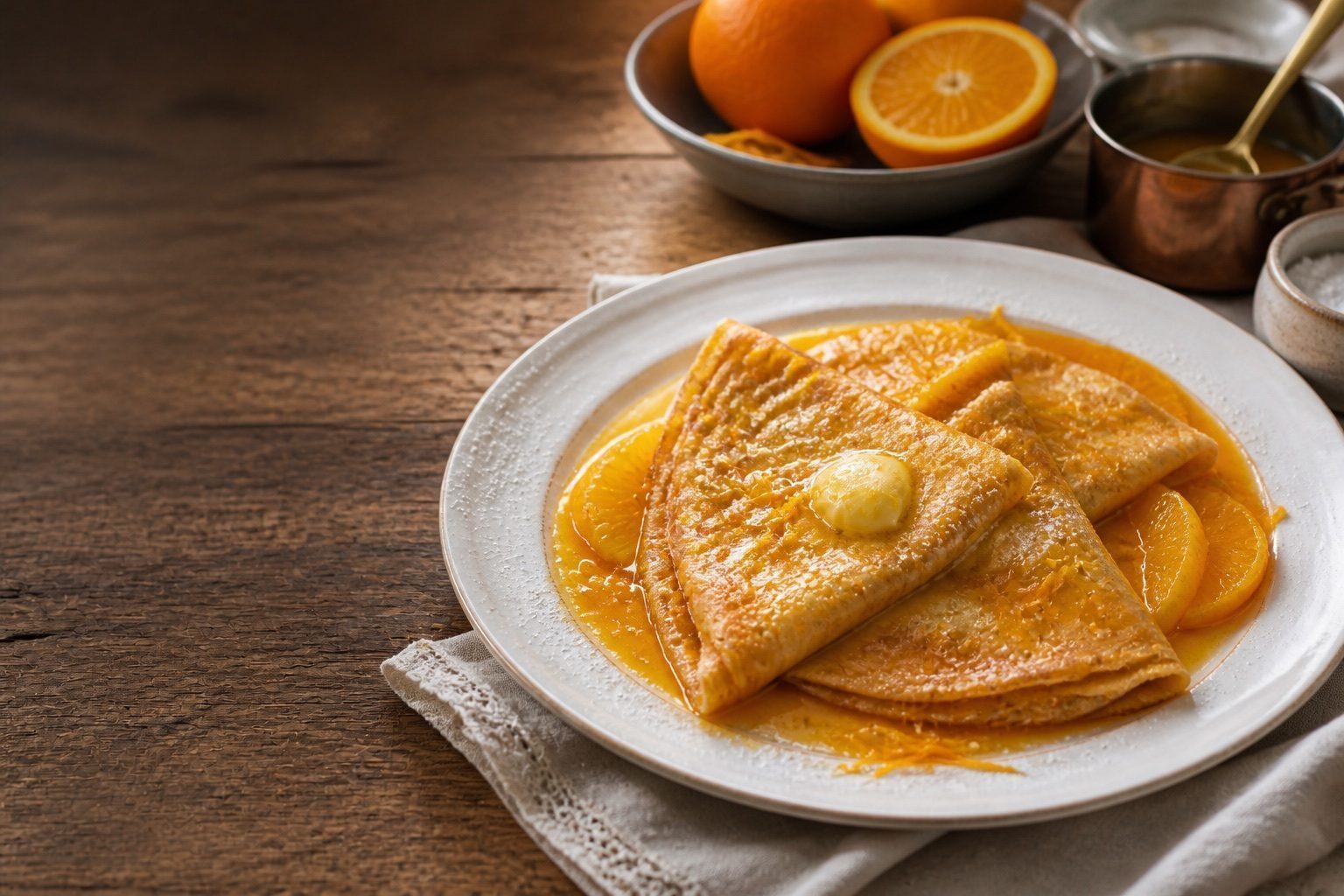 Crêpes Suzette als beliebtes Gericht der französischen Küche