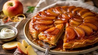 Tarte Tatin mit karamellisierten Äpfeln und knusprigem Teig