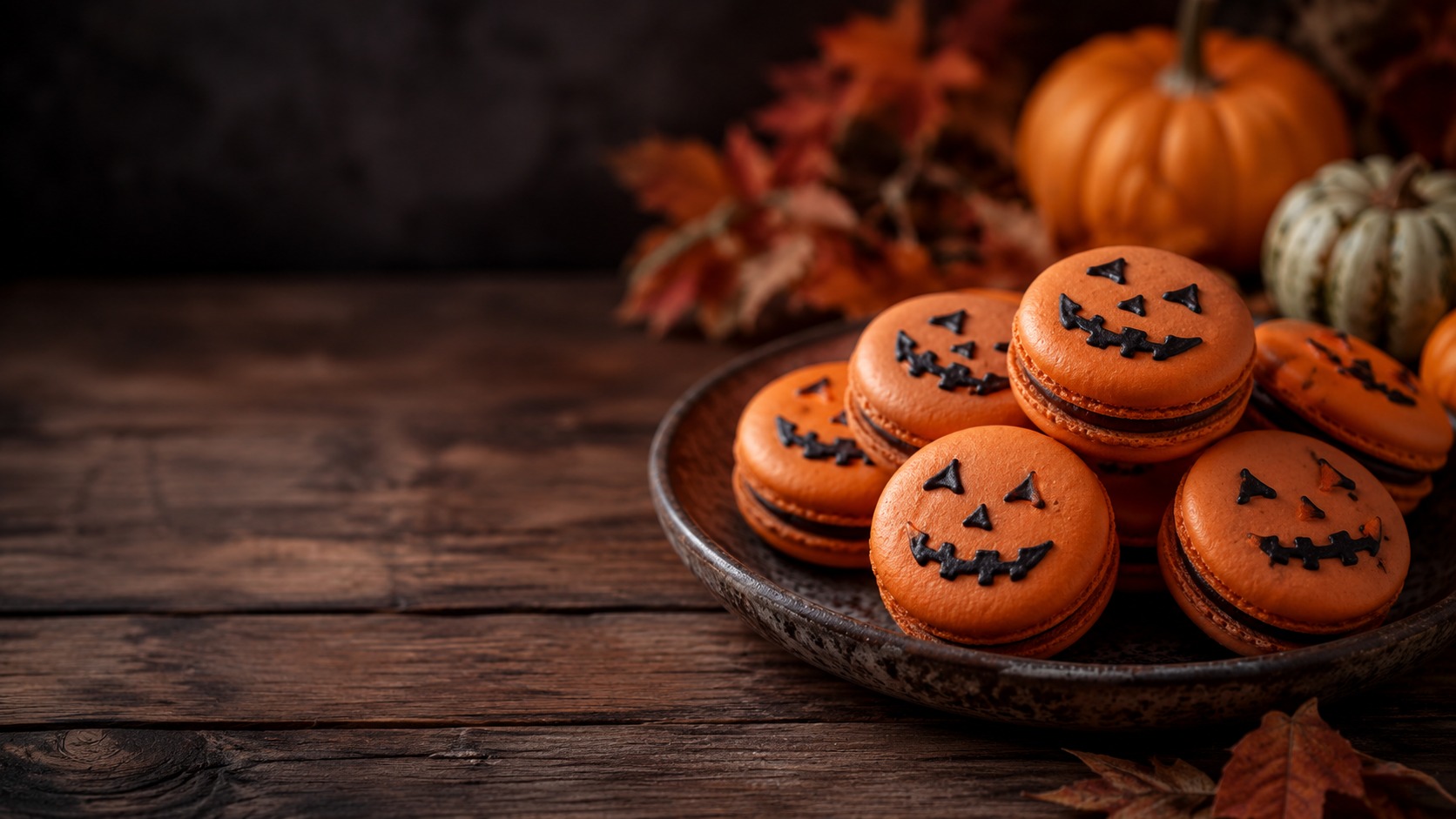 Apfel-Monster mit Erdnussbutter als kreatives Halloweenrezept für Partybuffet, Familienabend und gruselige Snacks