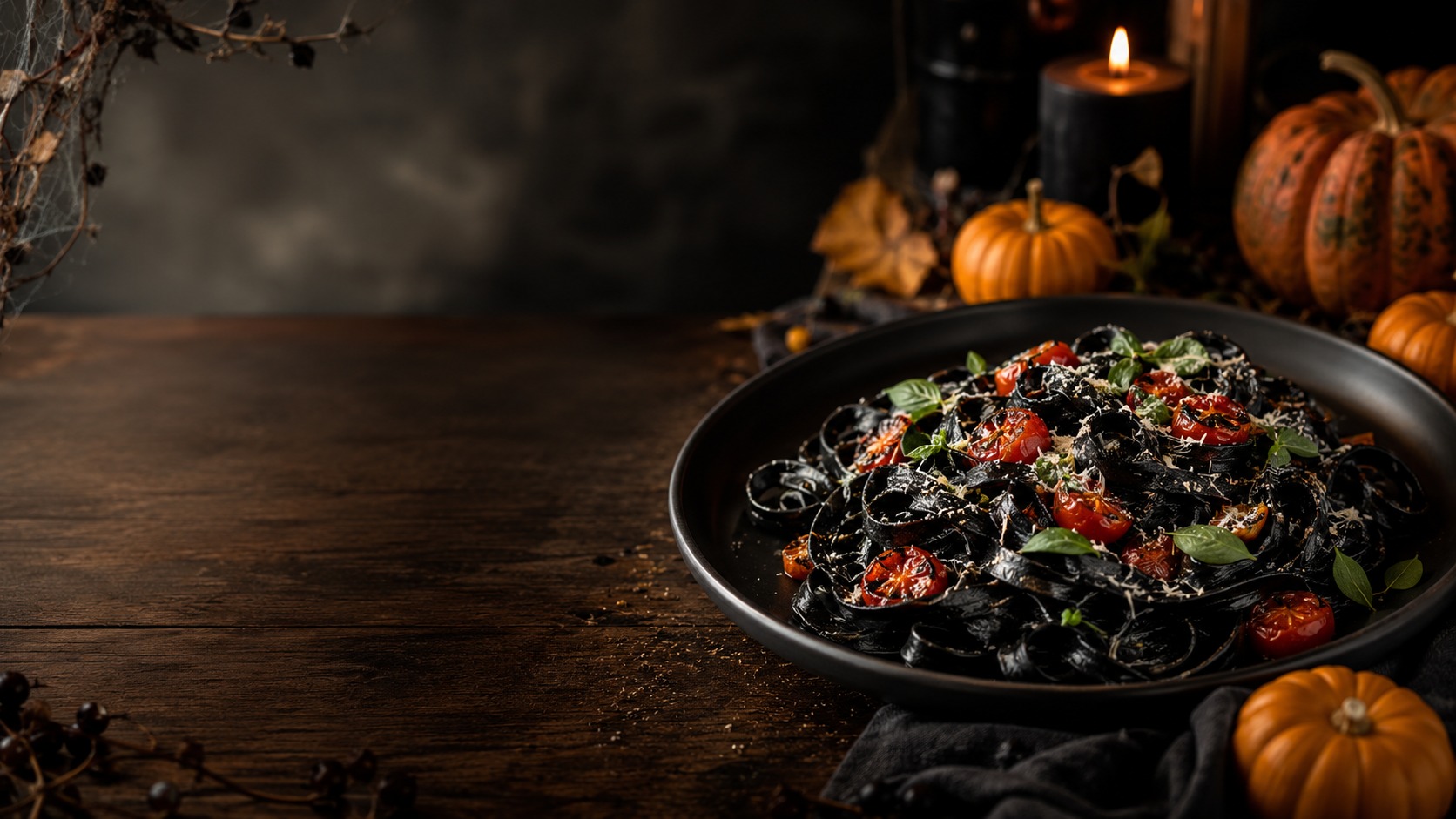 Halloween-Kürbissuppe mit Kokos als kreatives Halloweenrezept für Partybuffet, Familienabend und gruselige Snacks