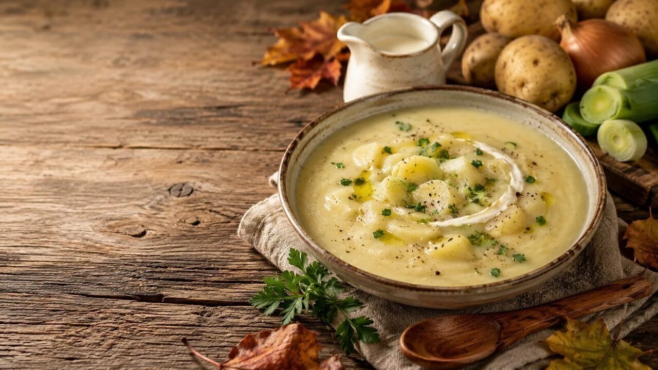 Kartoffel-Lauch-Suppe als wärmendes Herbstrezept mit saisonalen Zutaten und kräftigen Aromen