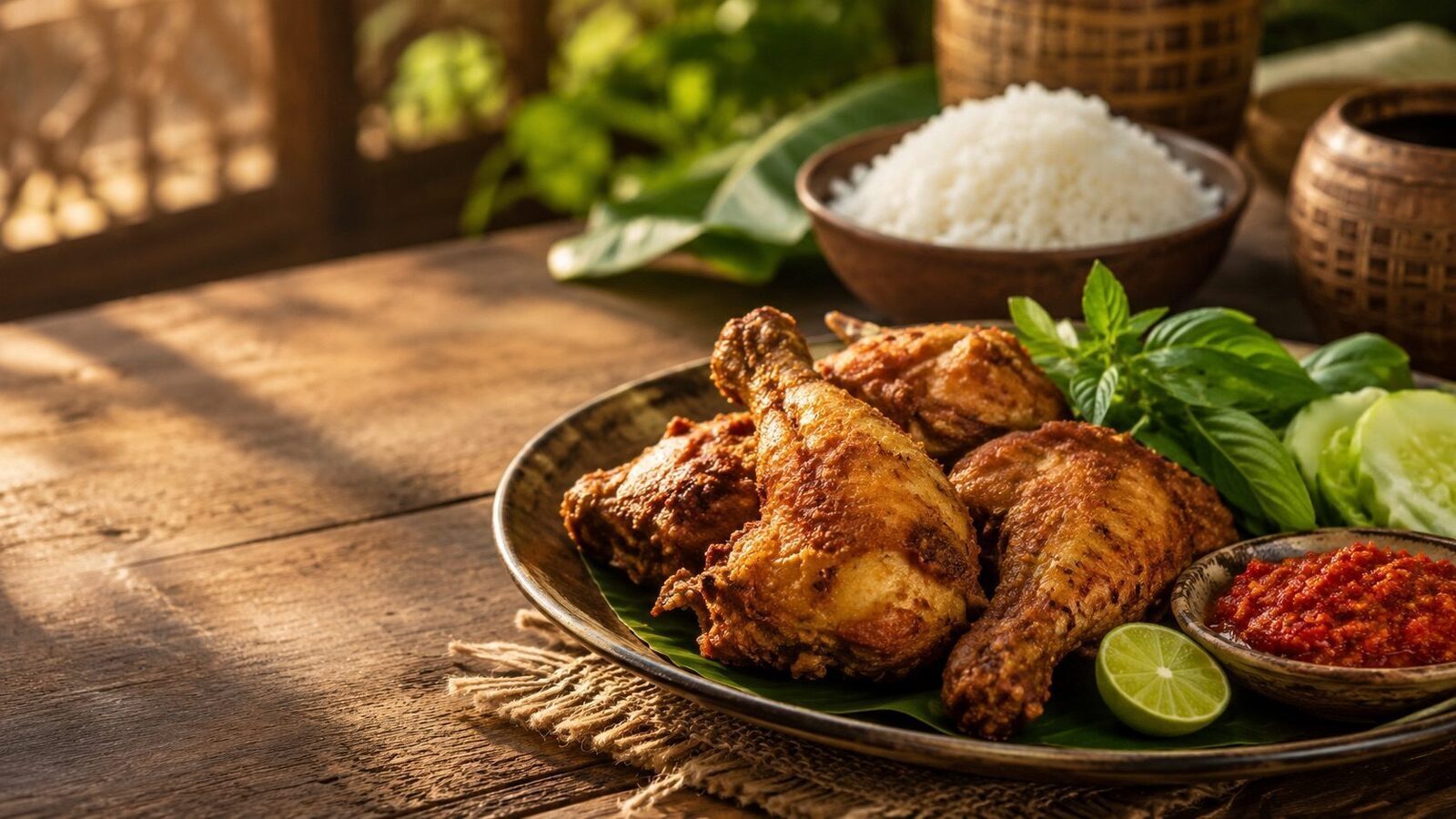 Ayam Goreng als beliebtes Gericht der indonesischen Küche
