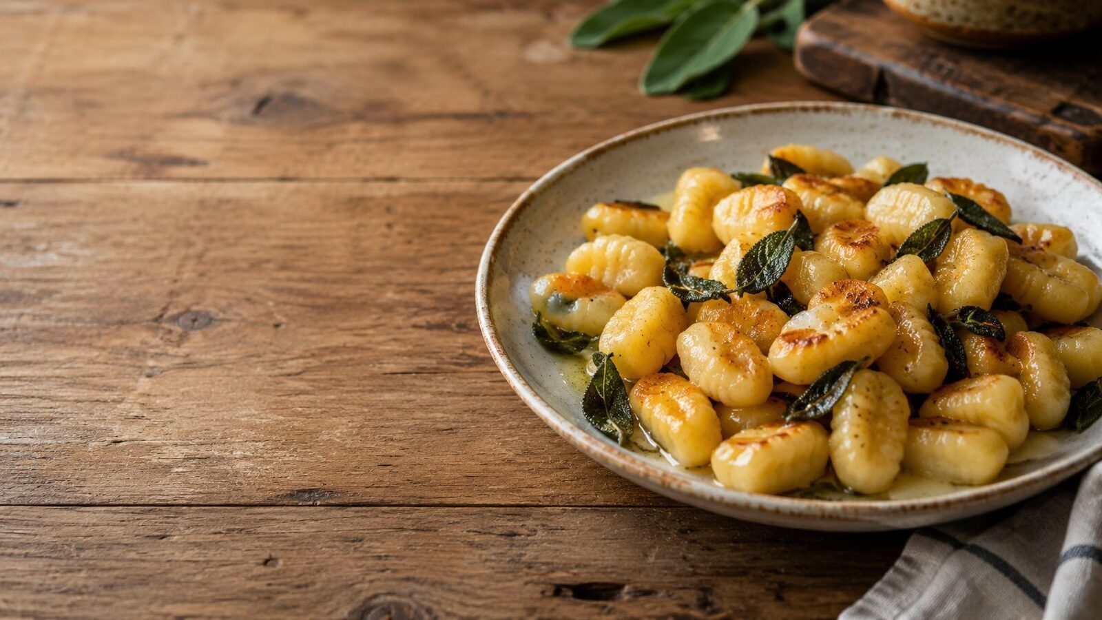 Gnocchi mit Salbei als beliebtes Gericht der italienischen Küche