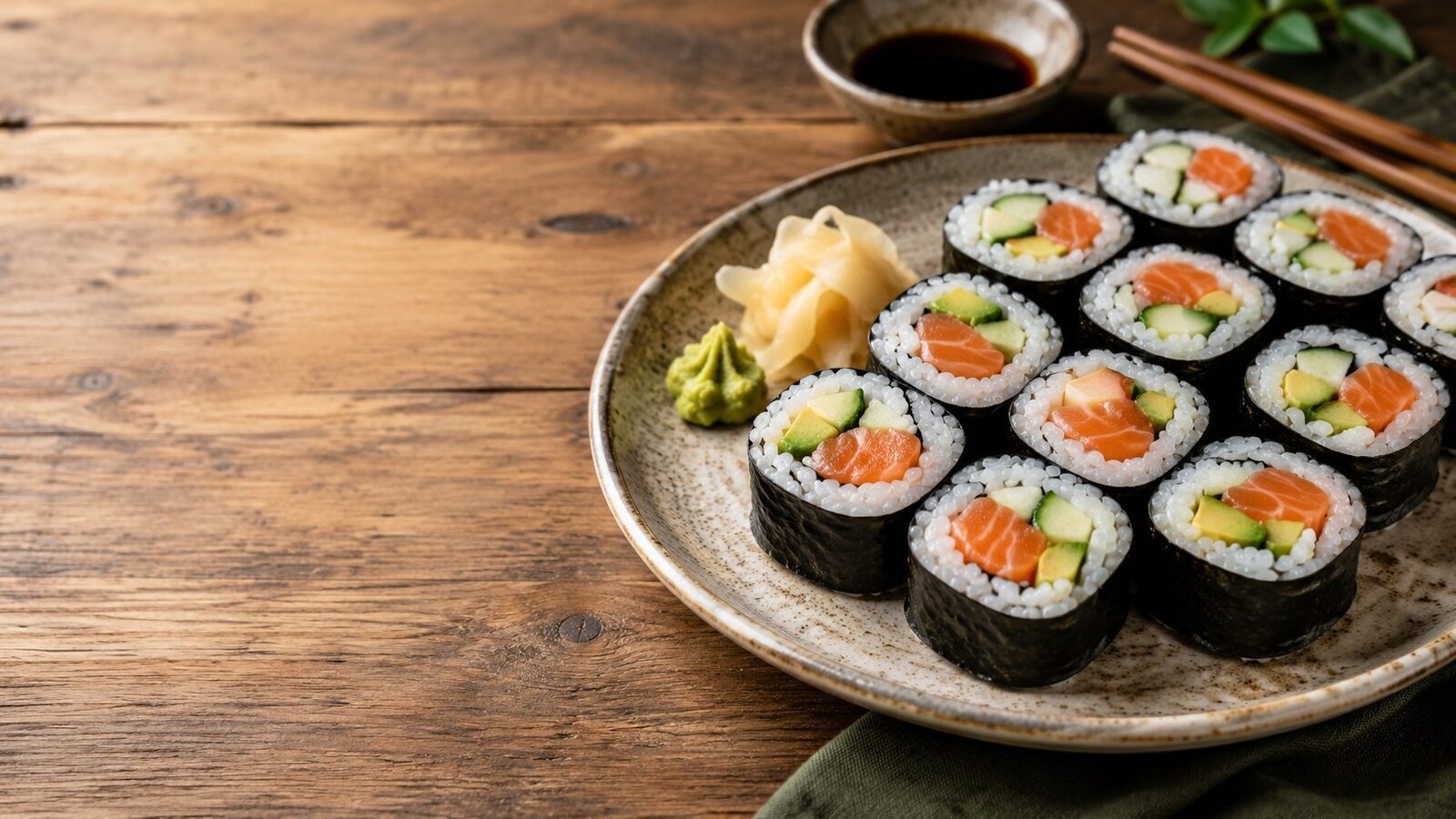 Sushi Rollen als beliebtes Gericht der japanischen Küche
