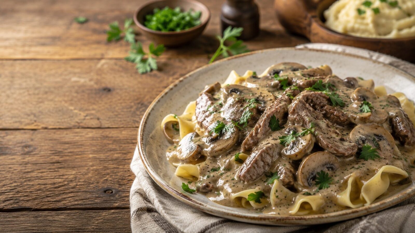 Beef Stroganoff als beliebtes Gericht der russischen Küche