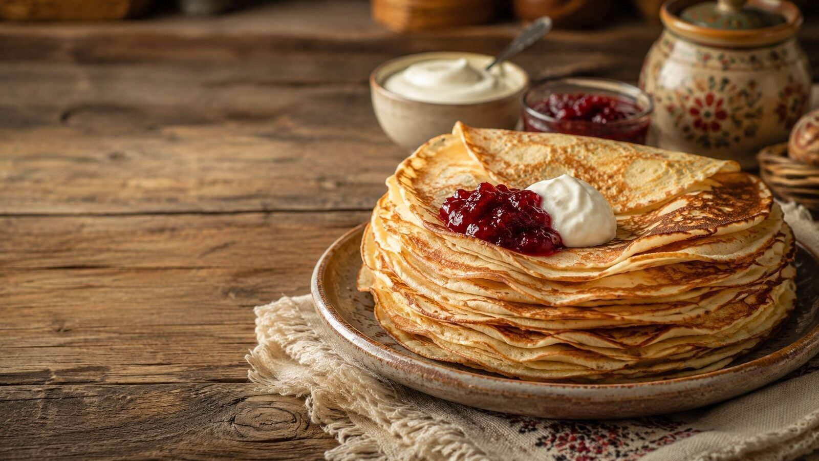 Blini als beliebtes Gericht der russischen Küche