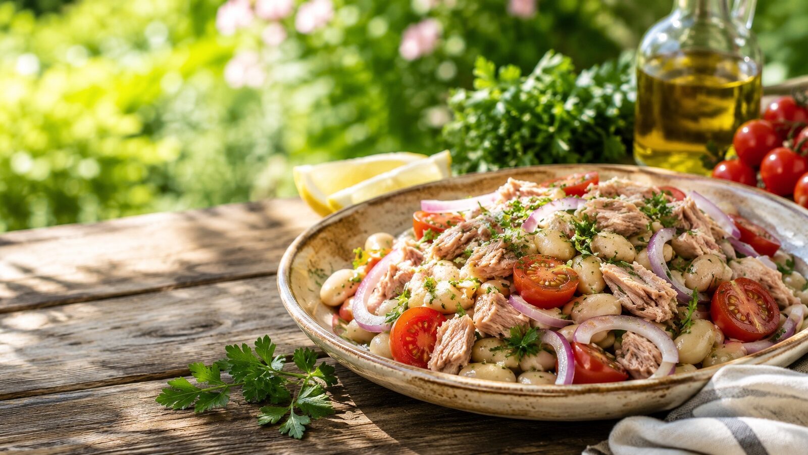 Thunfisch-Bohnen-Salat als frisches Sommerrezept für warme Tage, Grillabende und leichte Küche