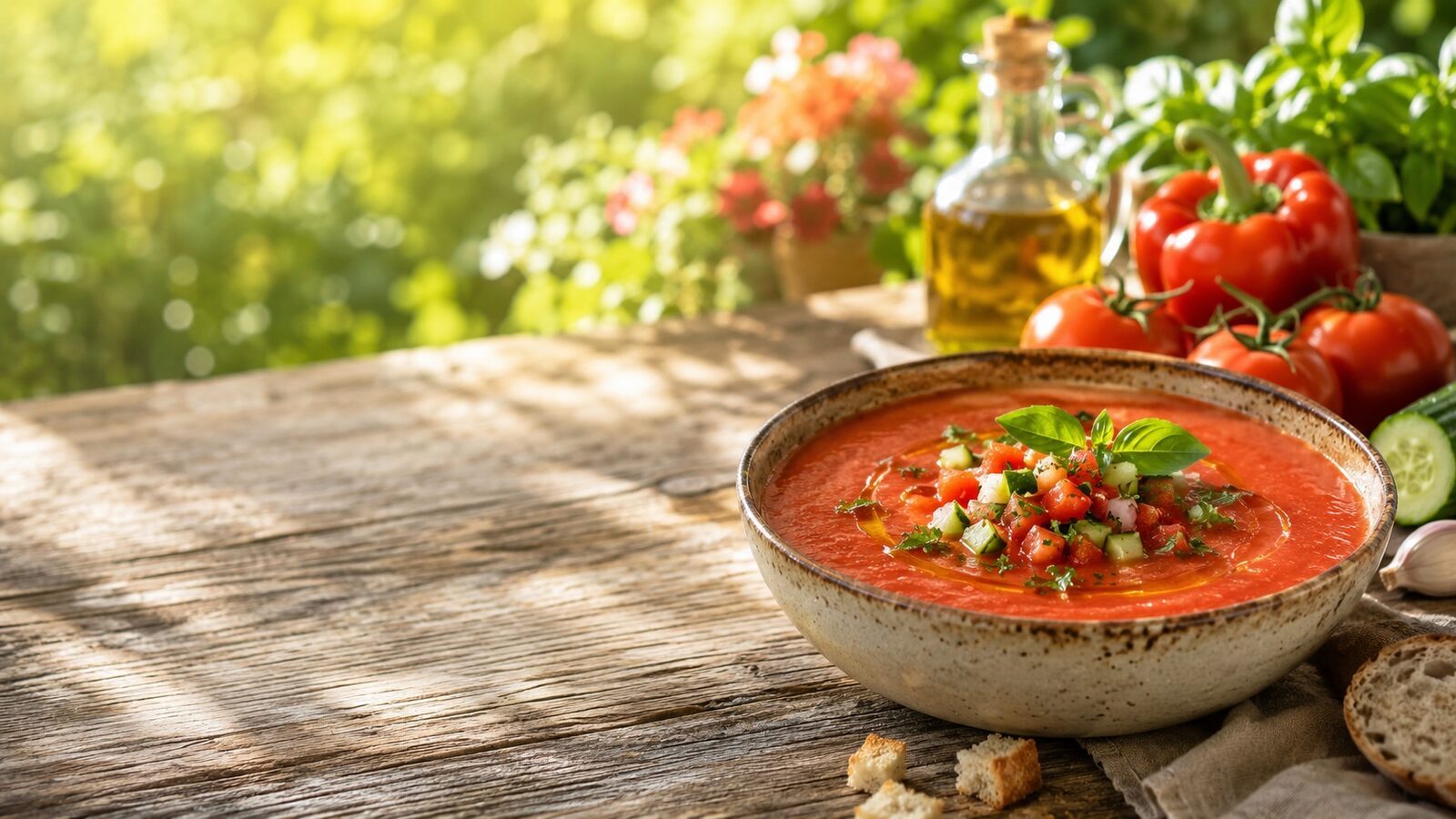Tomaten-Gazpacho als frisches Sommerrezept für warme Tage, Grillabende und leichte Küche