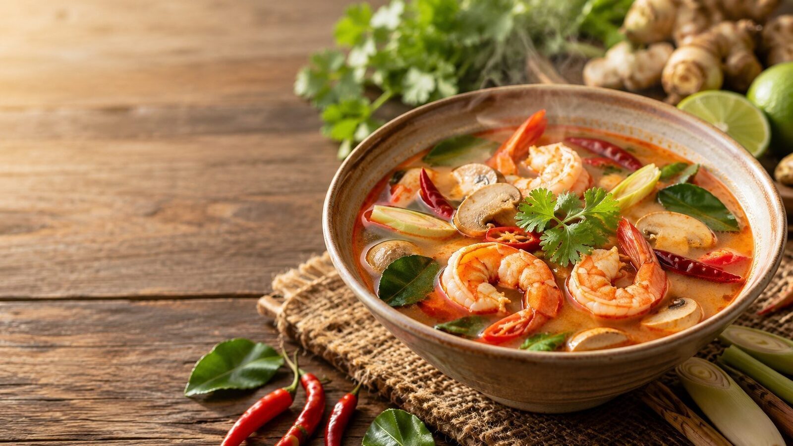 Tom Yum Suppe als beliebtes Gericht der thailändischen Küche