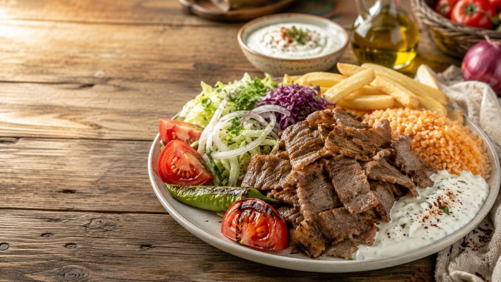 Döner Teller als beliebtes Gericht der türkischen Küche