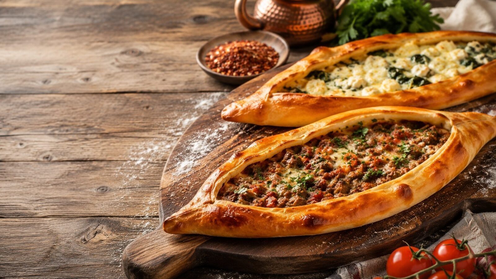 Pide als beliebtes Gericht der türkischen Küche