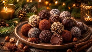 Schokoladen-Trüffel als festliches Weihnachtsrezept für Advent, Feiertage und gemütliche Familienessen