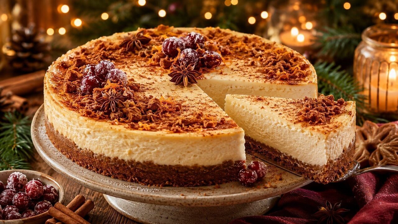 Spekulatius-Cheesecake als festliches Weihnachtsrezept für Advent, Feiertage und gemütliche Familienessen