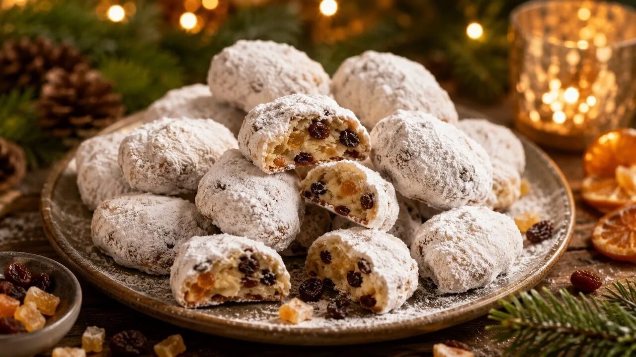 Stollen-Konfekt als festliches Weihnachtsrezept für Advent, Feiertage und gemütliche Familienessen