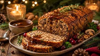 Vegetarischer Nussbraten als festliches Weihnachtsrezept für Advent, Feiertage und gemütliche Familienessen