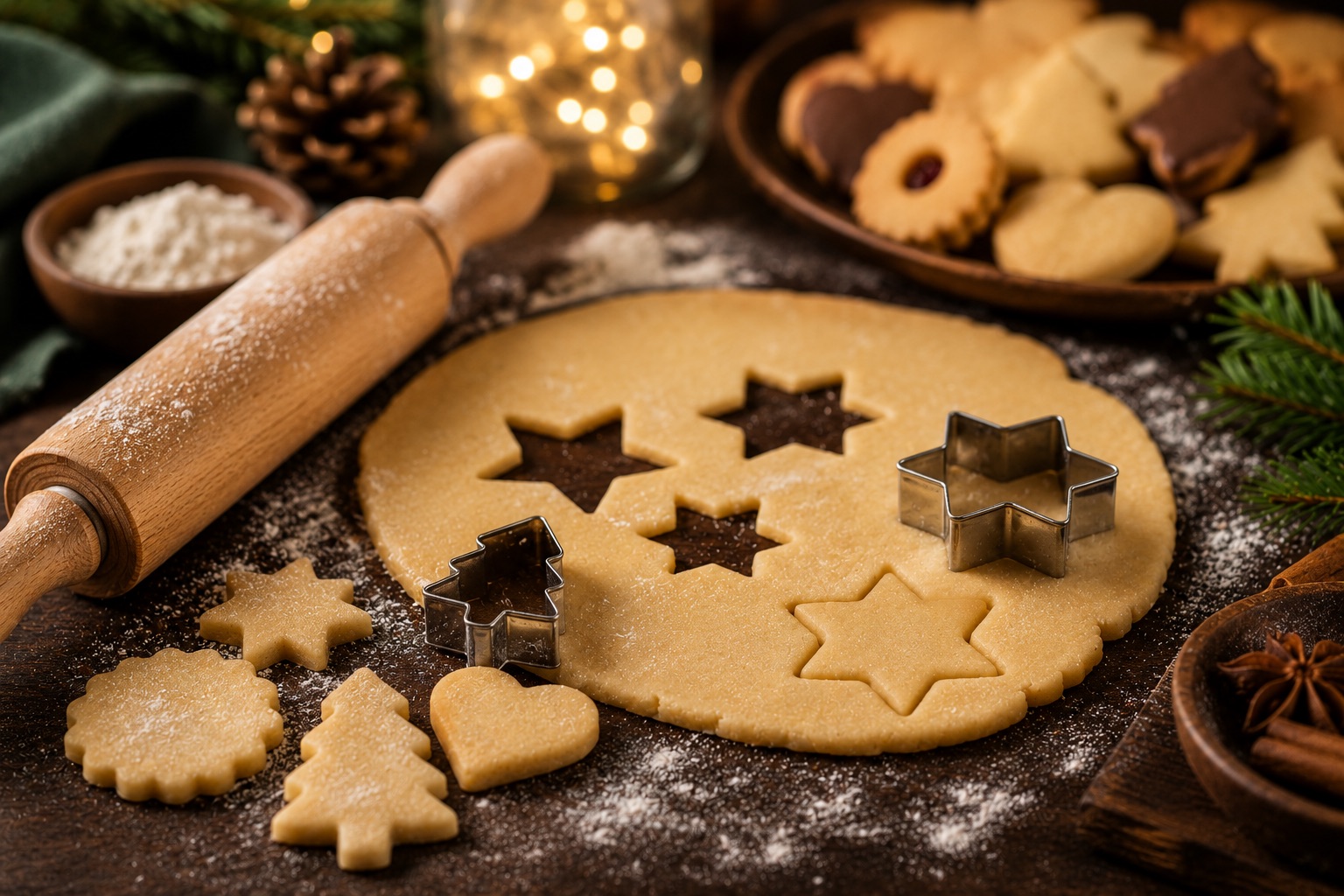Weihnachtsplätzchen Grundteig als festliches Weihnachtsrezept für Advent, Feiertage und gemütliche Familienessen