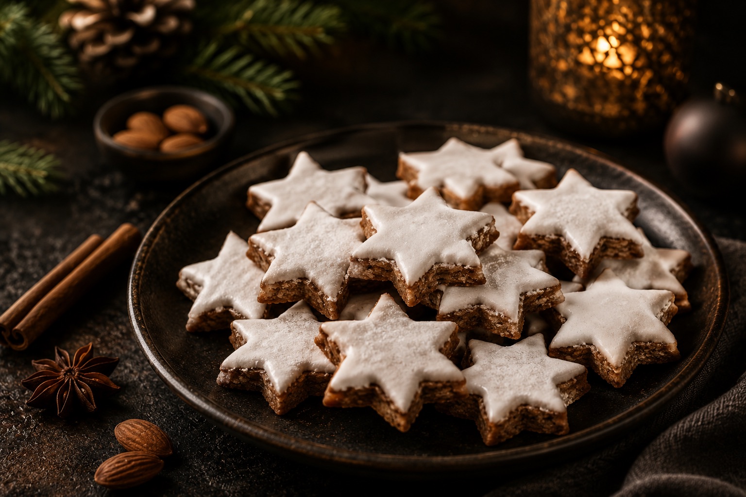 Zimtsterne als festliches Weihnachtsrezept für Advent, Feiertage und gemütliche Familienessen