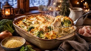 Hähnchen-Auflauf mit Brokkoli als wärmendes Winterrezept für kalte Tage und gemütliche Familienküche