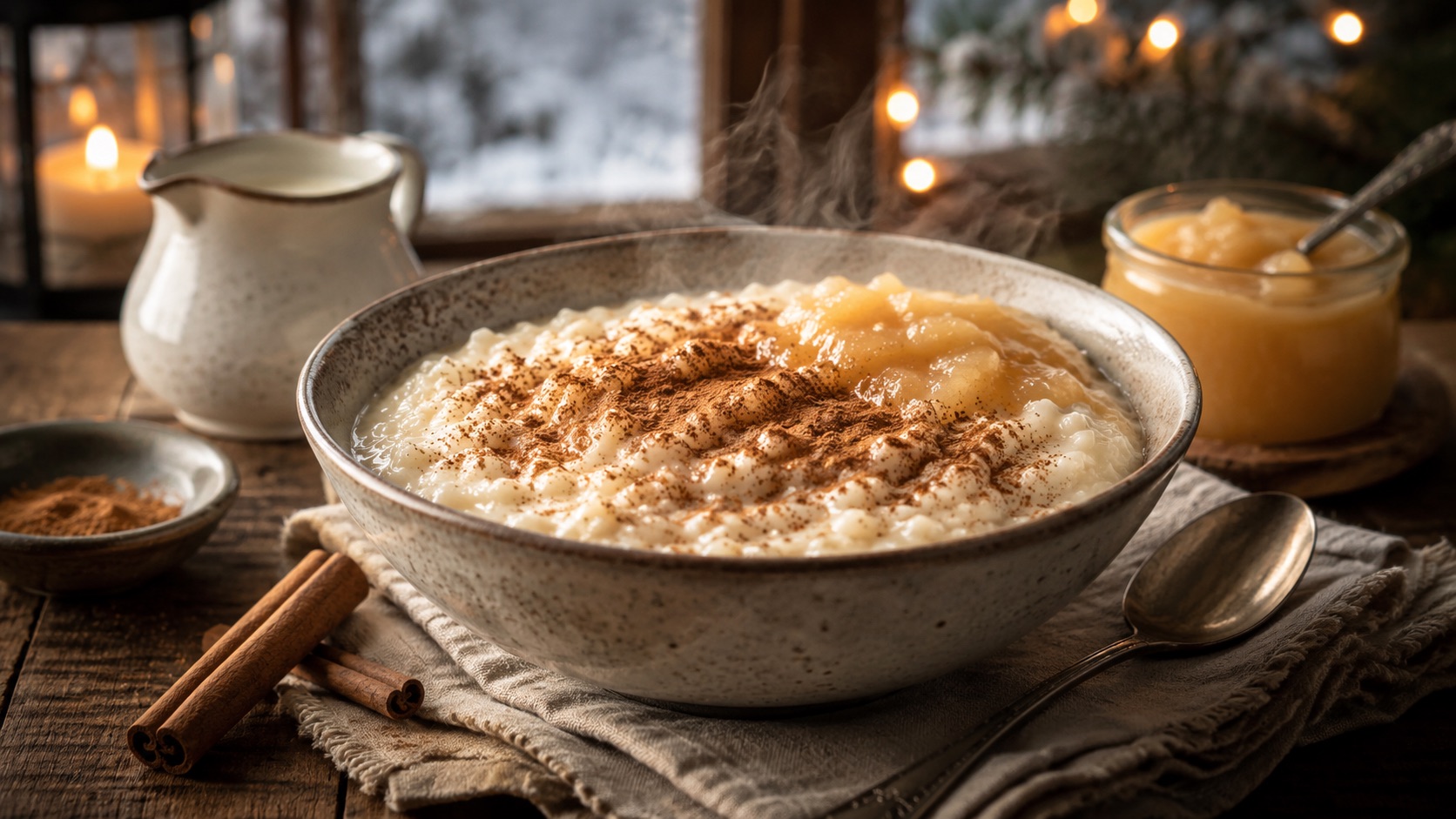 Milchreis mit Zimt als wärmendes Winterrezept für kalte Tage und gemütliche Familienküche
